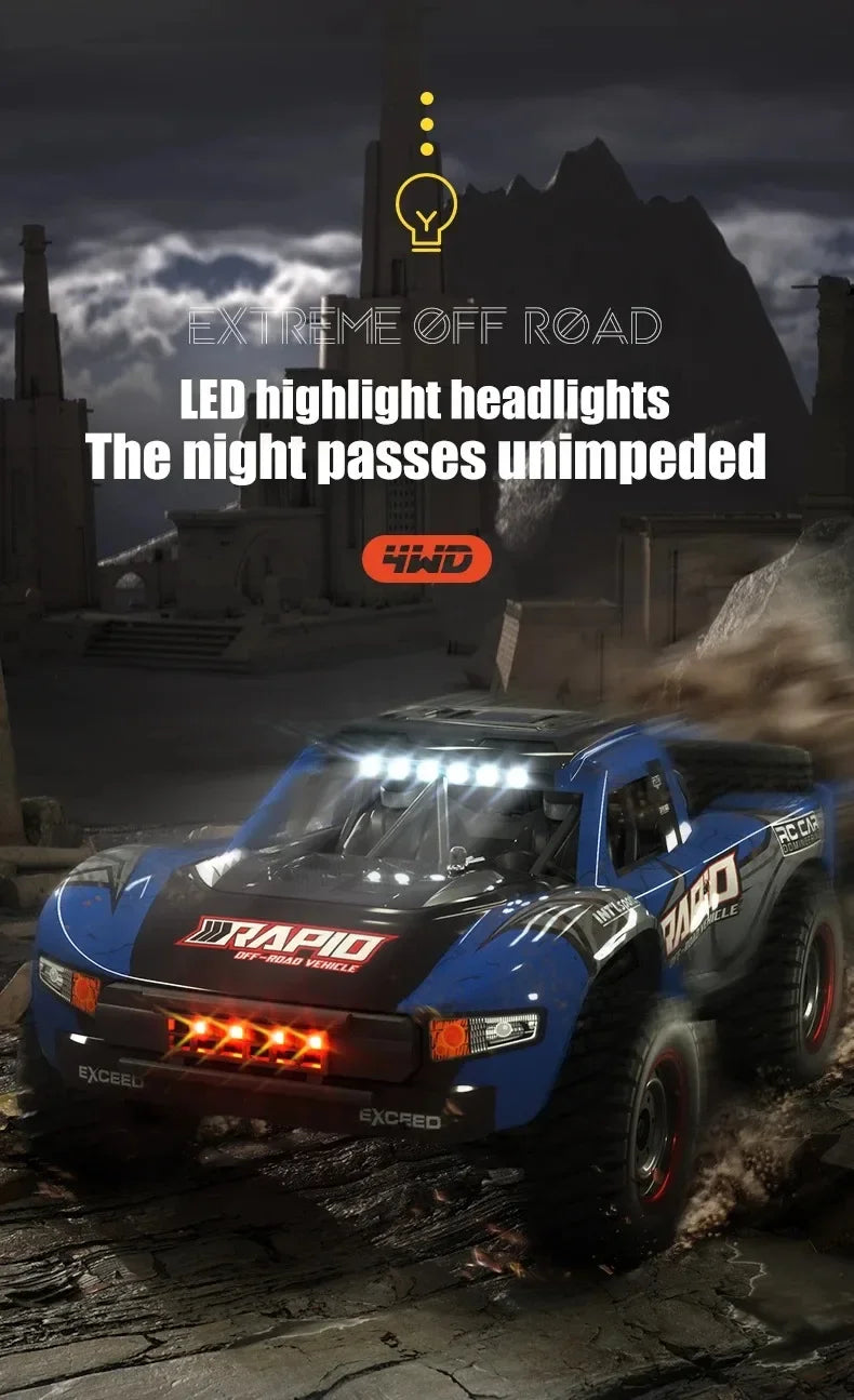 JJRC Q130 1:16 70 KM/H 4WD RC coche con Motor sin escobillas ligero coches de Control remoto camión monstruo de deriva de alta velocidad juguetes para niños y adultos