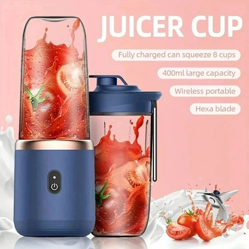 Licuadora Portátil Eléctrica 6 Cuchillas | 400ml - Jugos y Smoothies