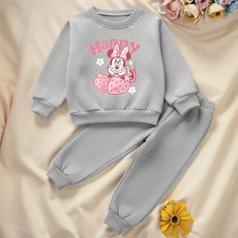 Primavera otoño nuevo estilo niñas sudadera chándal niños Casual O cuello sudaderas con capucha y pantalón largo 2 uds conjuntos de ropa deportiva para niños
