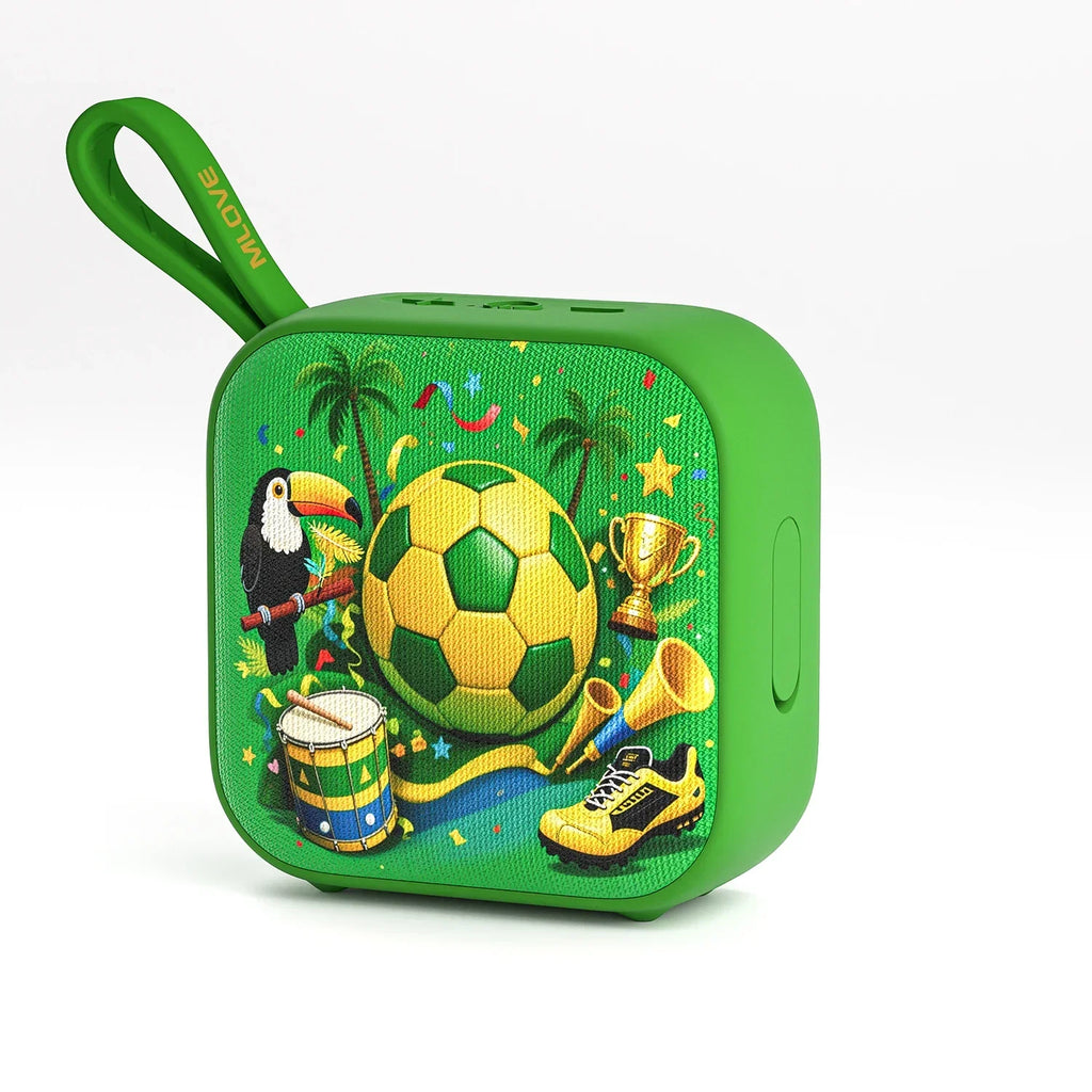 Altavoz portátil Bluetooth 6,0 Mlove R10 con diseño de fútbol para la Copa Mundial FIFA, IP67, resistente al agua y al polvo, altavoz inalámbrico para exteriores