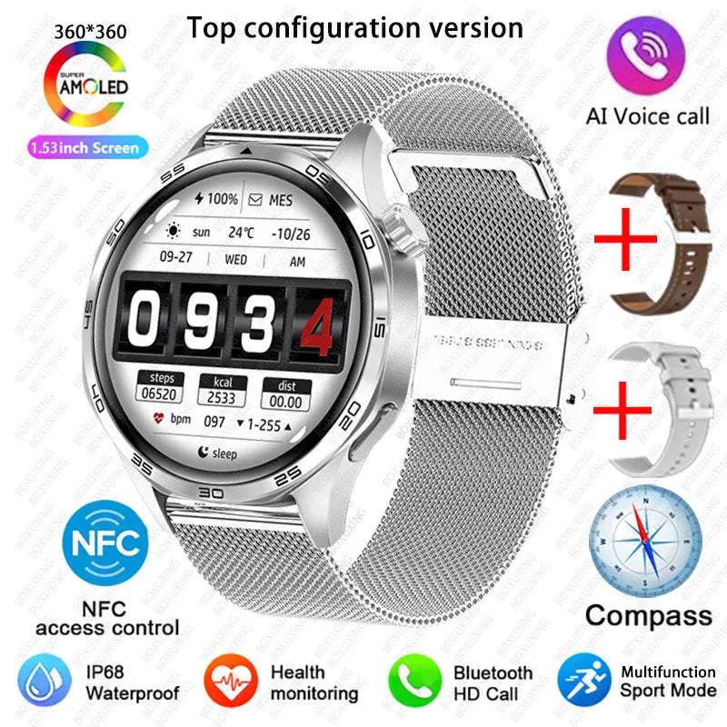 Reloj Inteligente 5 Pro con AMOLED, GPS, NFC, Brújula y Llamadas Bluetooth
