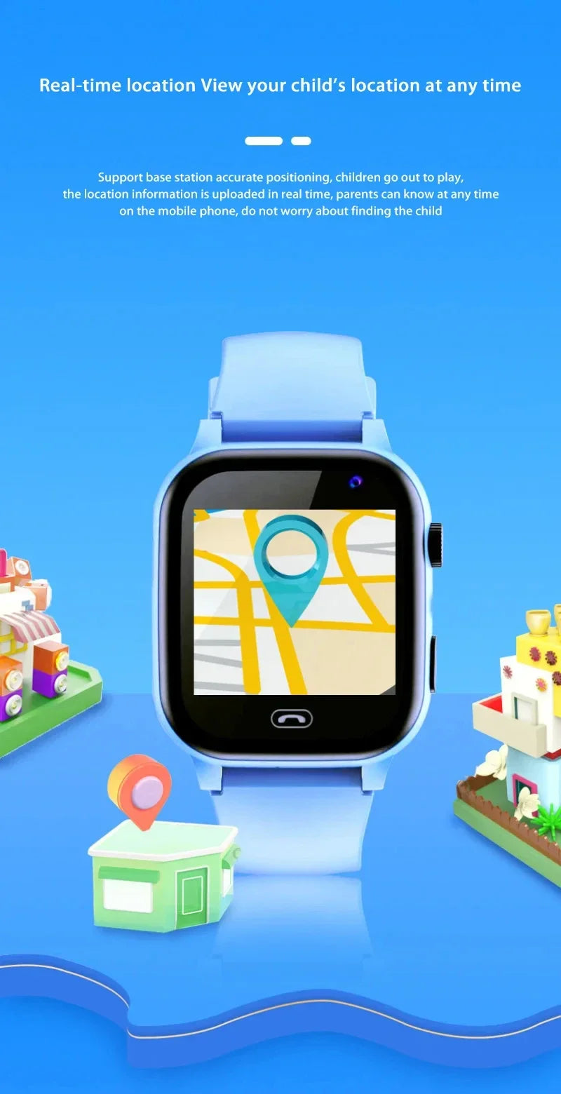 Reloj Inteligente 4G para Niños con GPS, Cámara y Llamadas