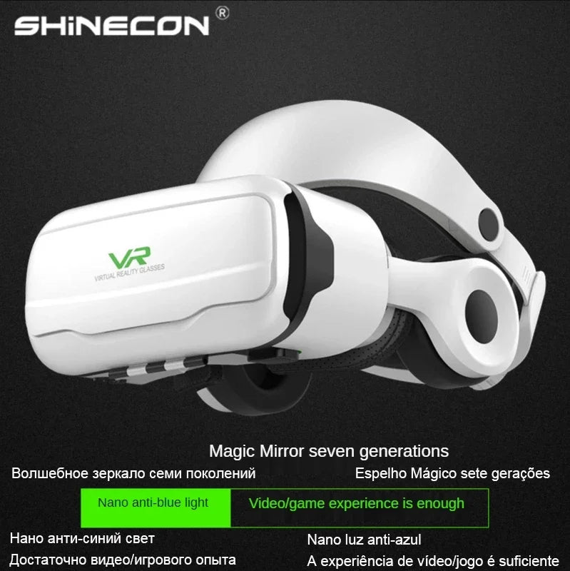 Gafas VR de realidad Virtual, auriculares 3D, casco para Android, iPhone, teléfono inteligente, juego de teléfono móvil, gafas reales, lentes para dispositivos