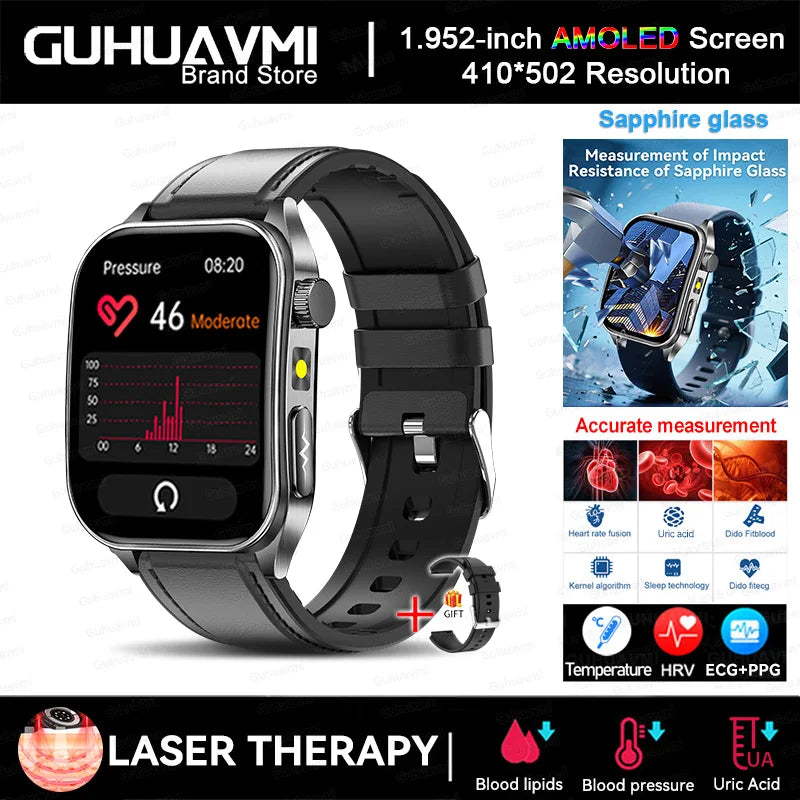Reloj Inteligente Salud Dual Láser ECG
