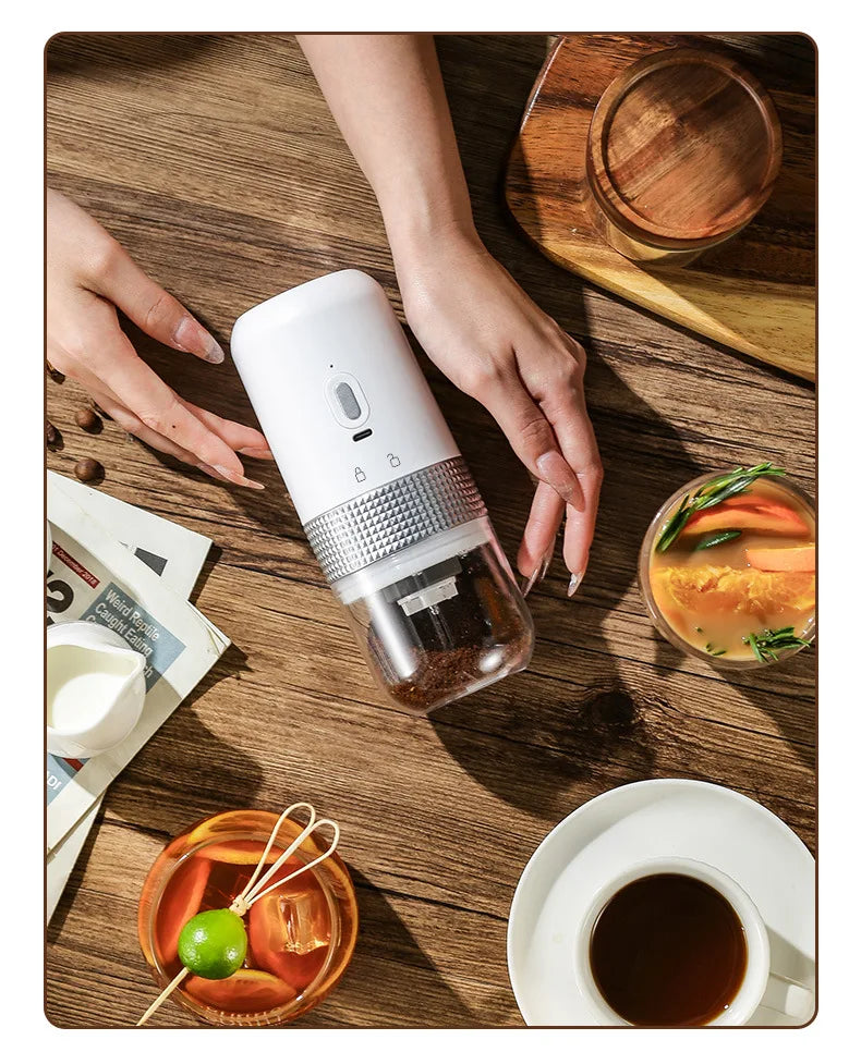 Molinillo de café eléctrico inalámbrico USB, molinillo de cerámica profesional con núcleo de molienda, molino de granos de café, accesorios portátiles para cafetera