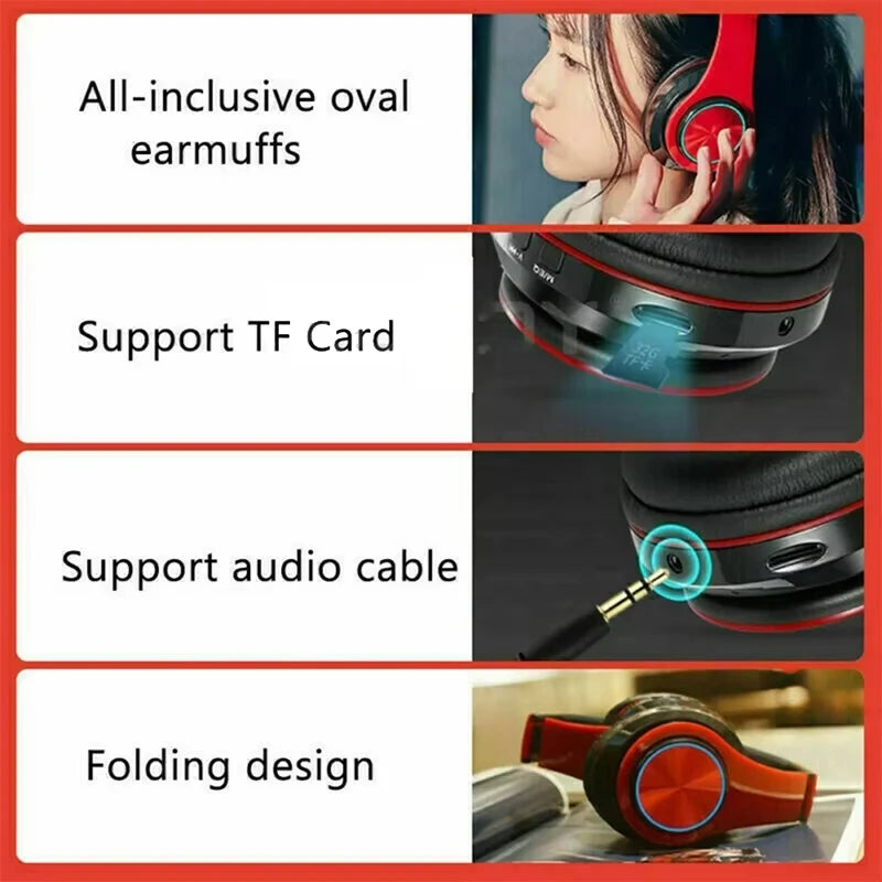 Auriculares Bluetooth Over-Ear con Cancelación de Ruido y Micrófono