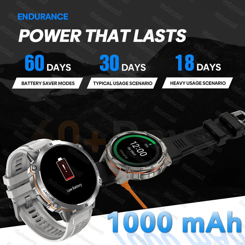 GUHUAVMI TANK X3 Reloj Inteligente Militar AMOLED