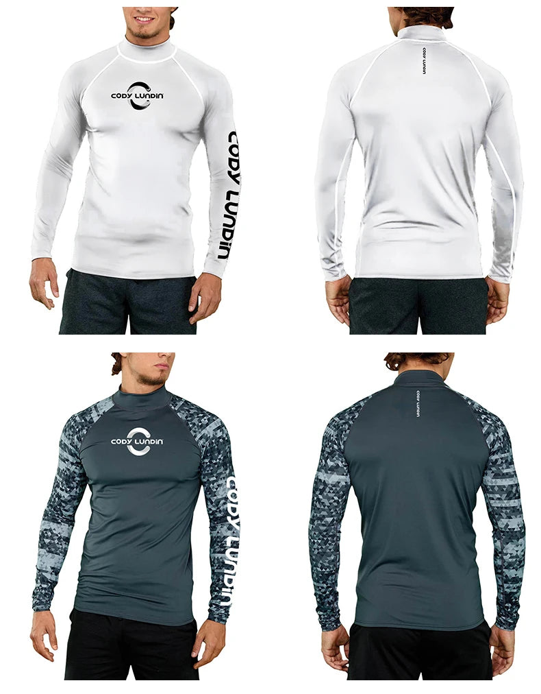 Camiseta de Compresión UV para Hombre, Surf y Natación