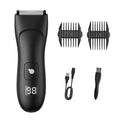    Recortadora de vello corporal para hombres, afeitadora recargable para barba, depiladora de pecho, axilas e ingle
