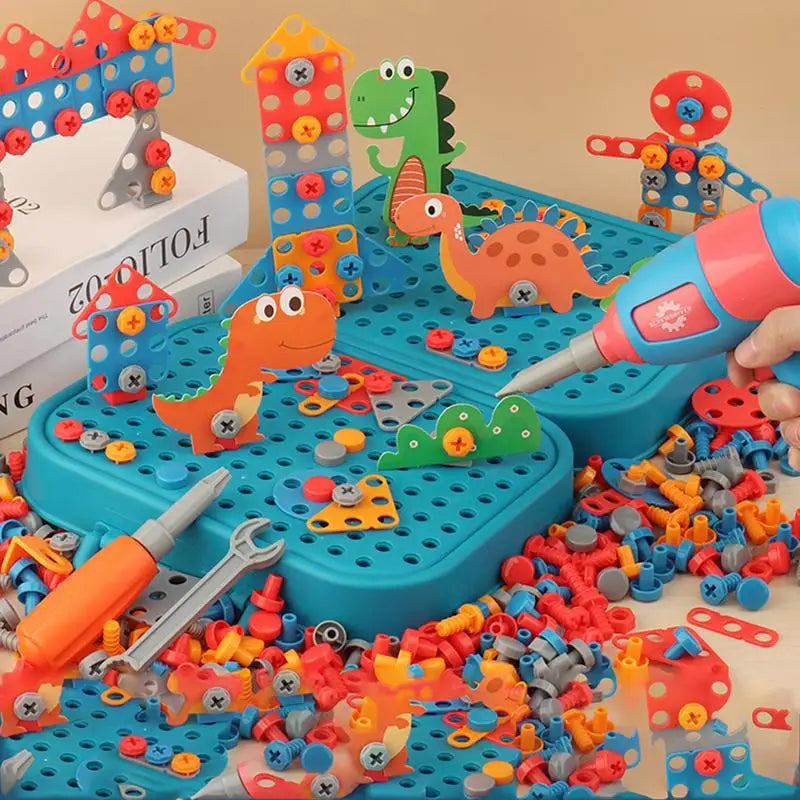 Set de Herramientas de Juguete para Niños con Taladro y Tuercas