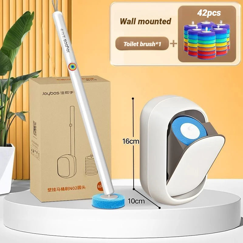 Cepillo de inodoro desechable JOYBOS con montaje en pared y mango de 43 cm