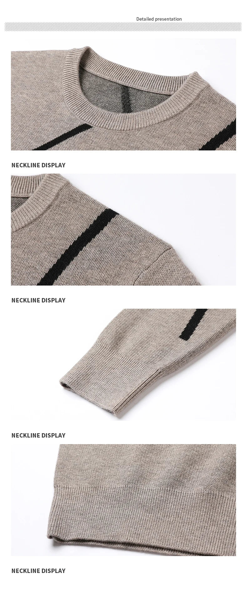 2025 nueva marca de moda de punto de gama alta de diseñador de lana de invierno suéter negro para hombre fresco otoño Casual Jumper ropa para hombre