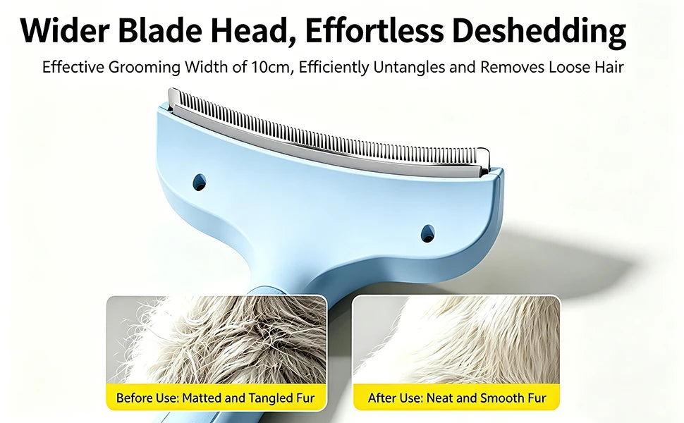 Peine Profesional Curvo para Mascotas, Cepillo Universal para Eliminar el Pelo Suelto de Perros y Gatos, Herramienta para Remover el Subpelo, Fácil de Usar