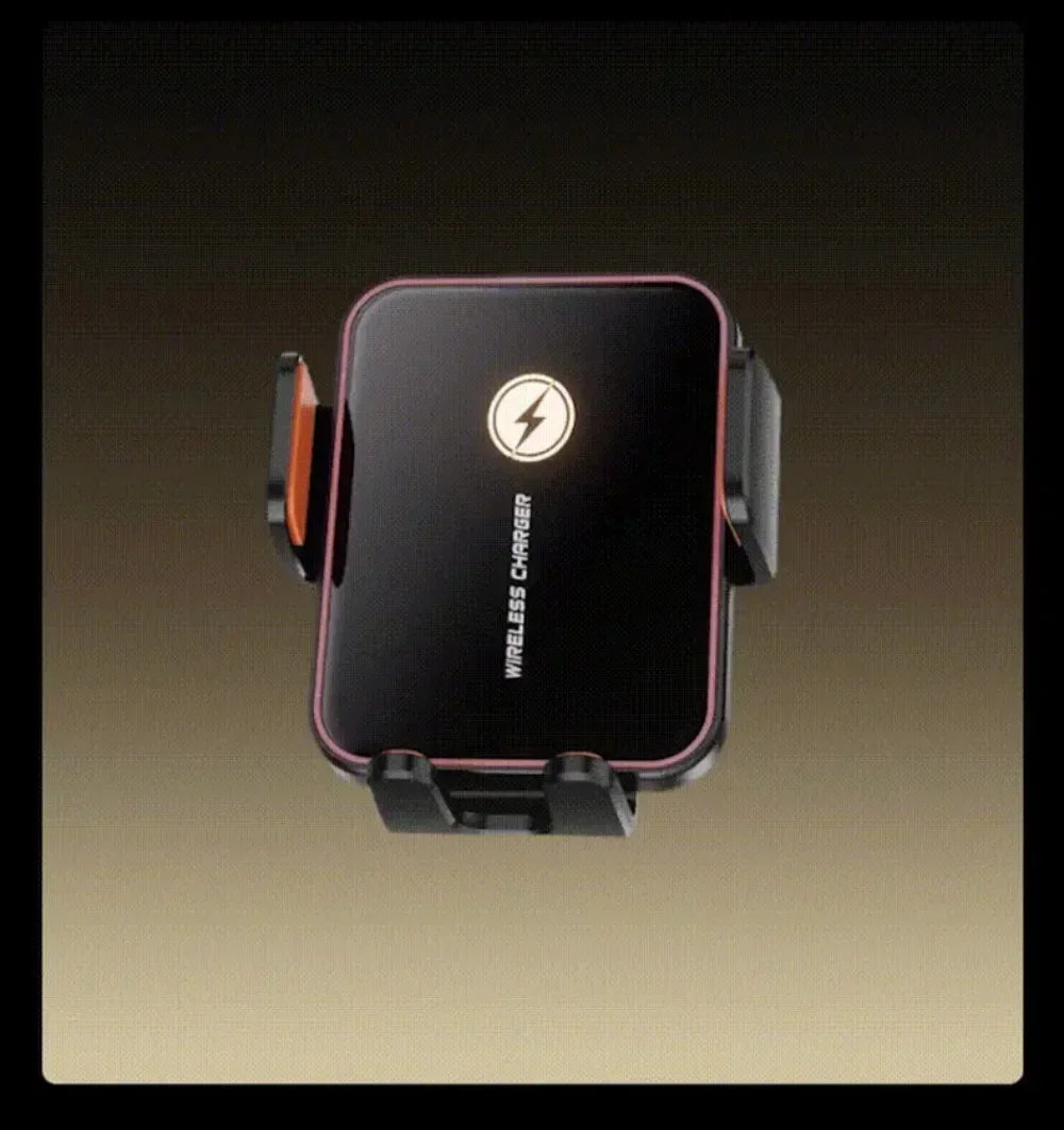 Mini Cargador Inalámbrico para Auto con Sensor Inteligente, Carga Rápida de 15W, Soporte para Teléfono con Ventilación de Aire para iPhone 17 16 15 14 13 12 Samsung