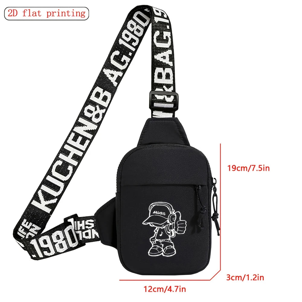 Bolso de Pecho para Hombre con Estampado Music Boy