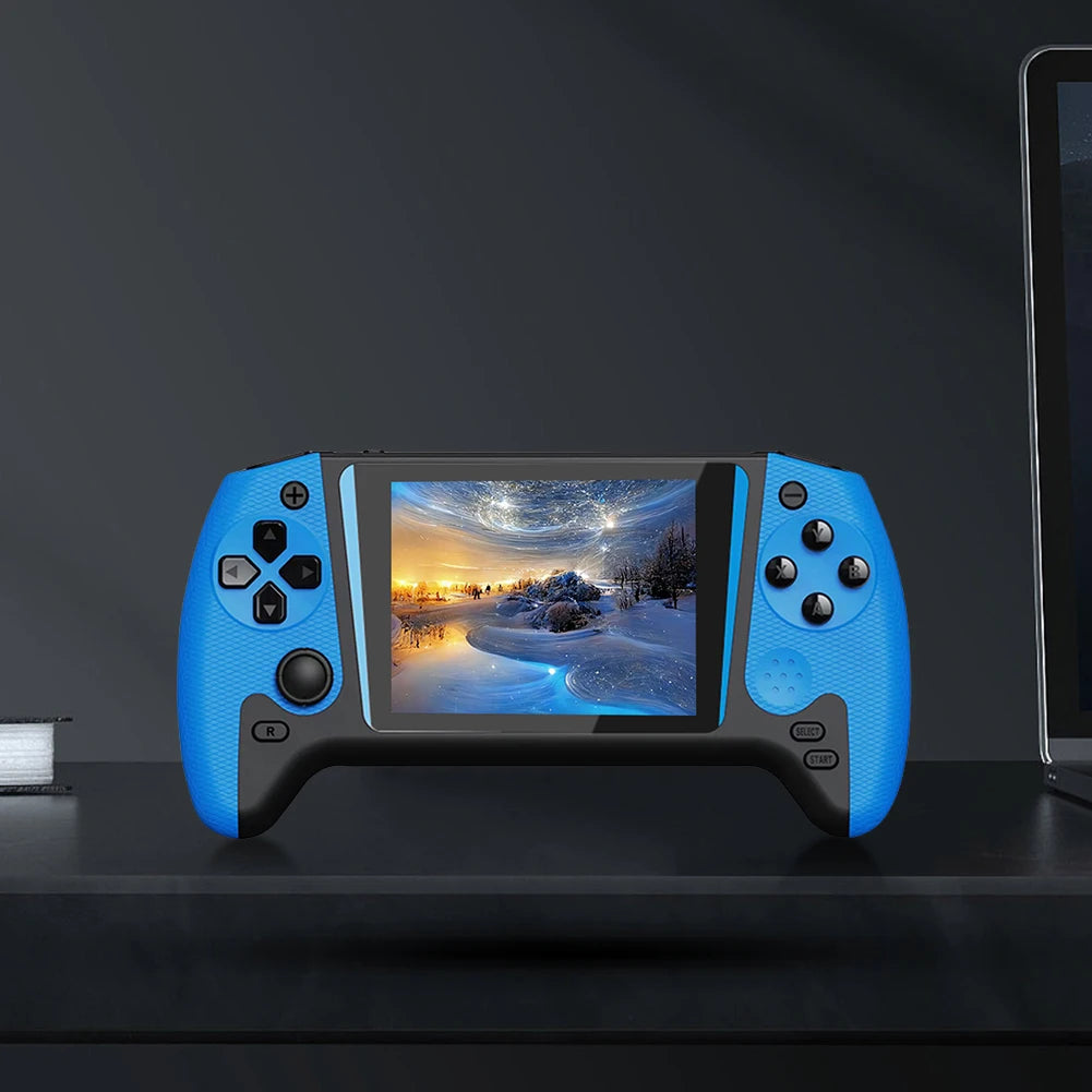 Consola de juegos con pantalla LCD de 3,5 pulgadas, 500 juegos integrados, consola de juegos portátil con conexión a TV, 1200mAh para niños y adultos, para un solo jugador
