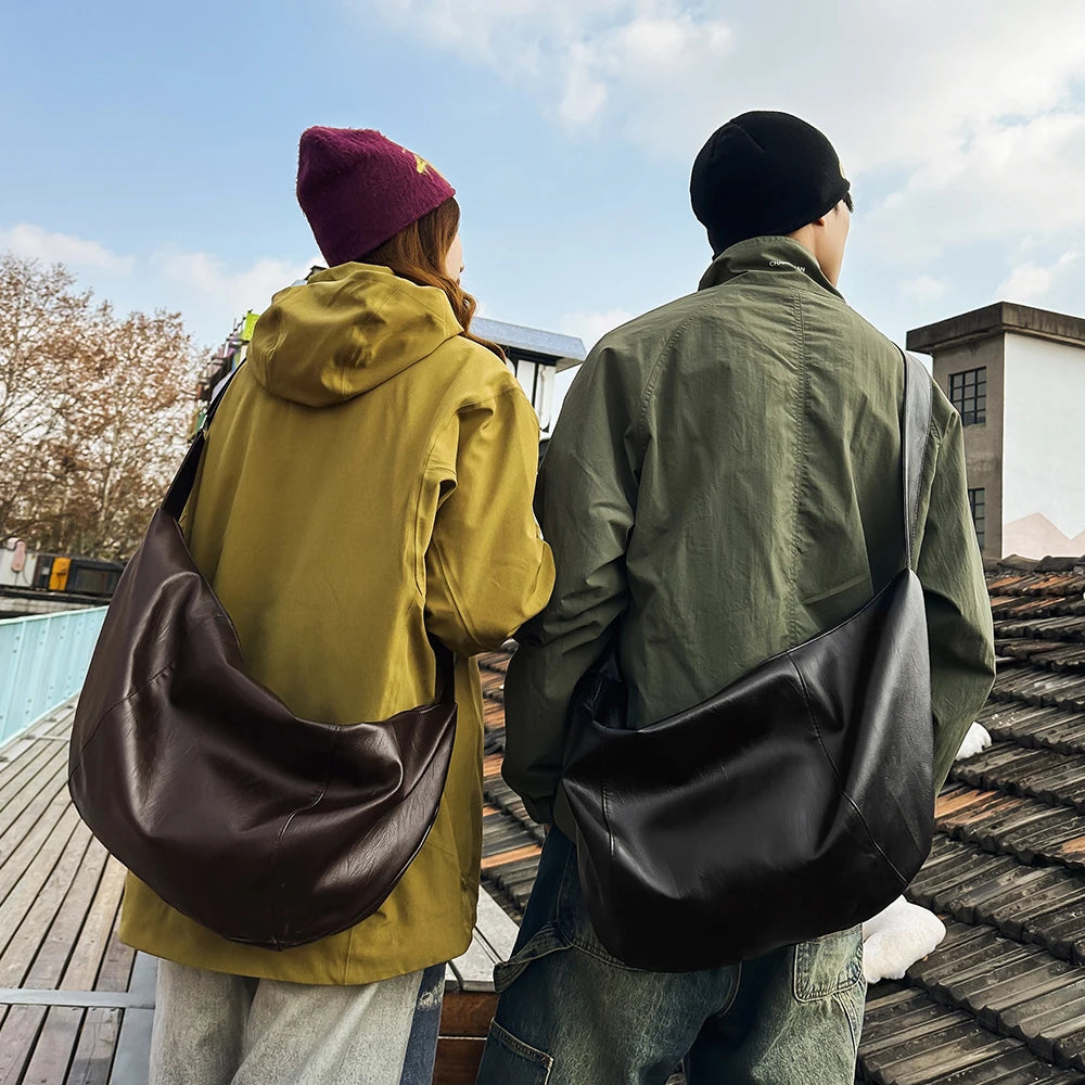 Bolso cruzado para hombre, informal, versátil, a la moda, de gran capacidad, mochila para deportes al aire libre ligera y sencilla