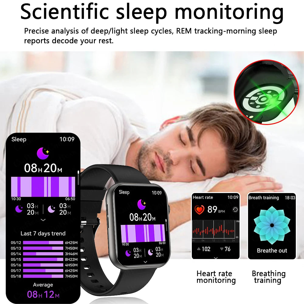 Reloj Inteligente con IA de Voz, IP68 y Llamadas Bluetooth