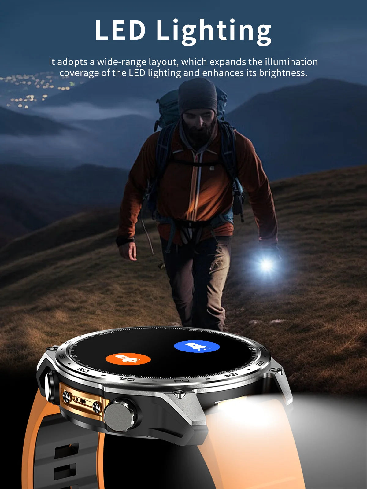 Reloj Inteligente Militar GPS Altímetro 530mAh
