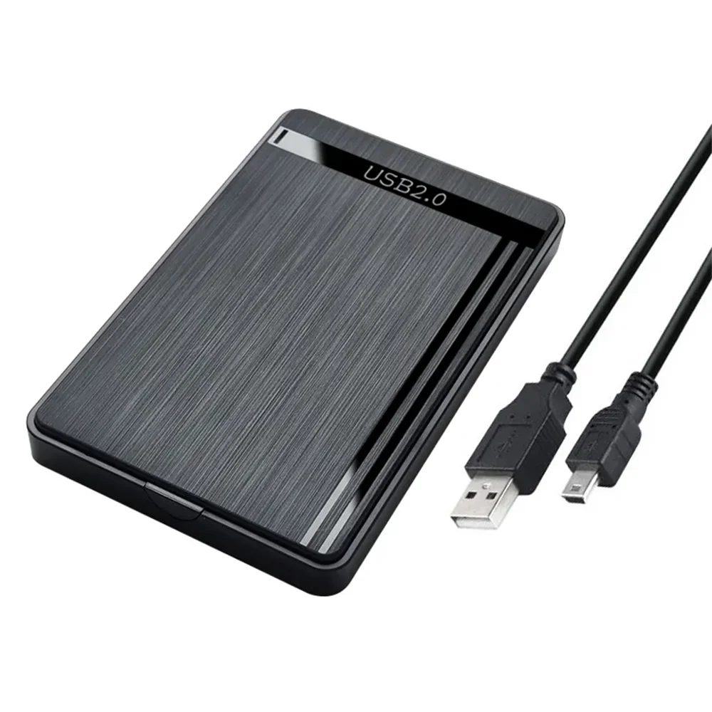 Caja de disco duro SATA USB 2,0 de 2,5 pulgadas, carcasa portátil para disco duro externo, para SSD, para disco duro, para ordenador portátil, PC, escritorio, uso en el hogar y la Oficina