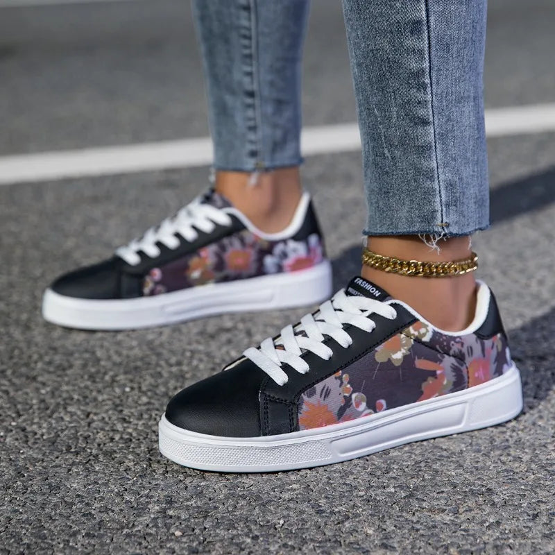 YRZL Zapatillas de deporte informales ligeras para mujeres y hombres, par de zapatos antideslizantes para caminar, zapatos impermeables, zapatos deportivos con estampado de grafiti a la moda para hombres