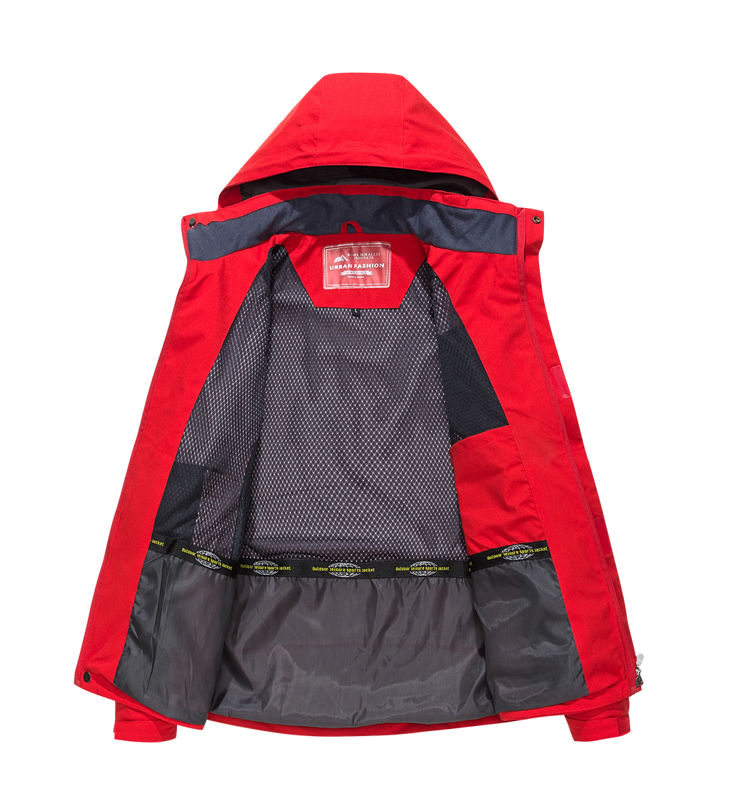 Chaqueta de Senderismo Impermeable para Hombre, Cortavientos, Outdoor