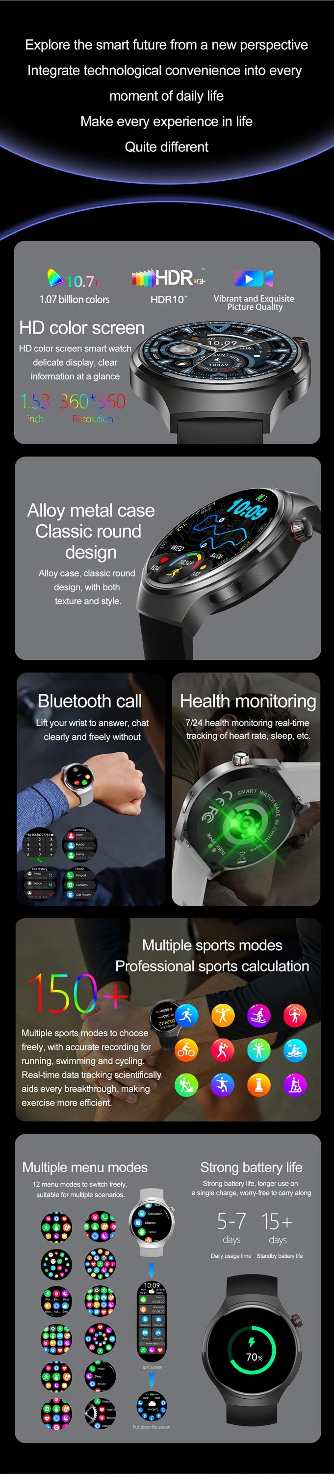 Watch 4 Pro Reloj Inteligente GPS IP68