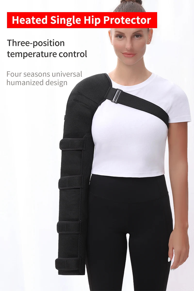 Protector de Brazo con Calefacción por Capa de Aire, Masajeador de Vibración para Aliviar el Dolor de Hombro Congelado y Codo, Soporte de Recuperación Térmico para el Brazo