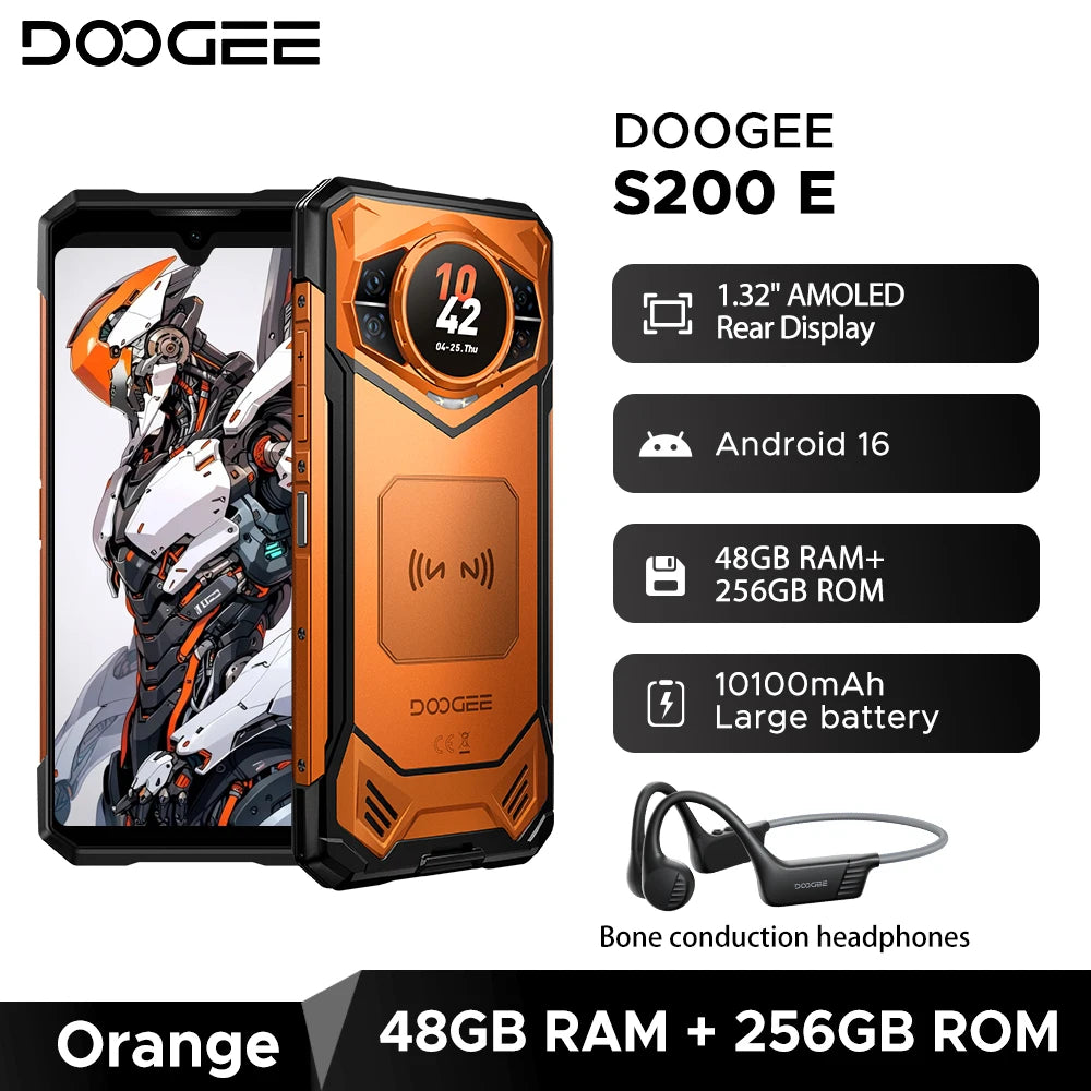 DOOGEE S200E 5G | Celular Resistente 256GB + 48GB RAM + Batería 10100mAh