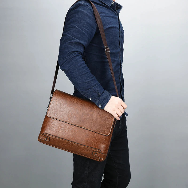 Bolso de Hombro Cruzado para Hombre - Gran Capacidad para Negocios
