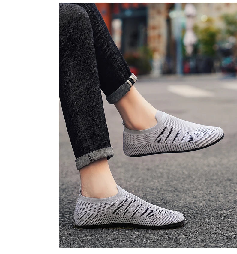 YRZL, mocasines de malla para hombre, mocasines para conducir, zapatos planos con parte inferior fina para caminar, mocasines informales antideslizantes transpirables, zapatos de verano para hombre