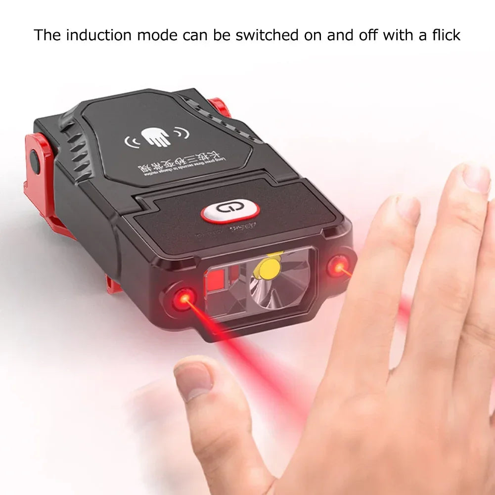 Faro LED Recargable USB con Sensor de Movimiento para Camping