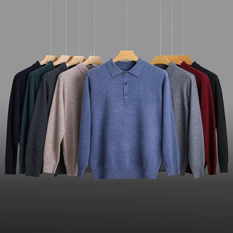 Suéter de Punto Antipilling para Hombre | Cuello Abotonado