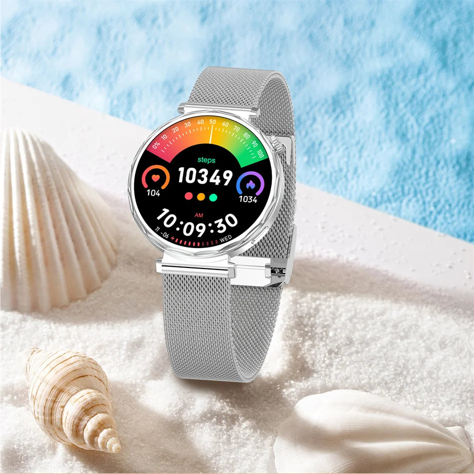 Reloj Inteligente Mujer AMOLED Bluetooth IP68