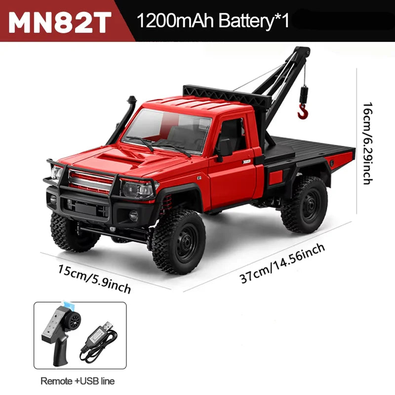 Nuevo MN82 MN82T RC Crawler 1/12 2,4 GHz 4x4: coche todoterreno a control remoto, simulación de grúa, modelo de coche trepador, juguetes para niños