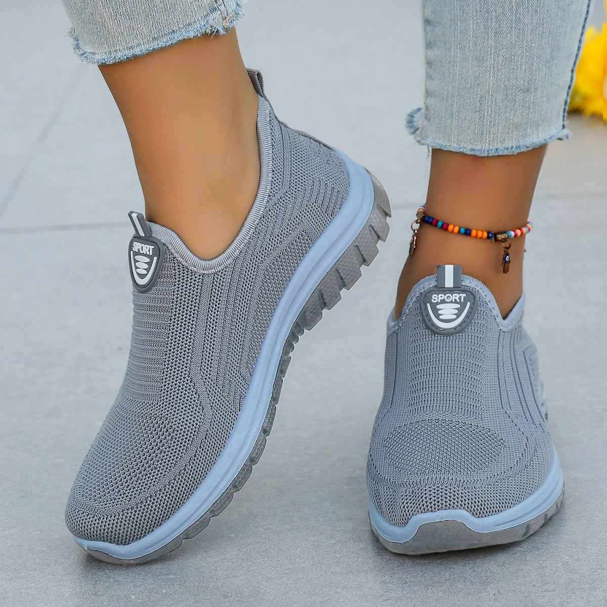 Zapatillas de Mujer Sin Cordones Tejido Transpirable