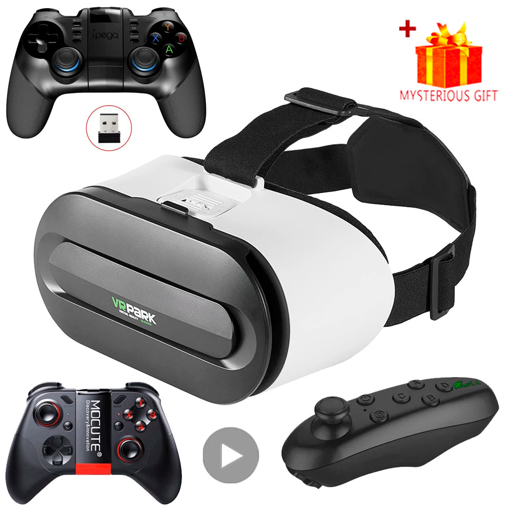 Gafas VR de realidad Virtual, casco de teléfono 3D, lentes de auriculares, dispositivo Viar, teléfono inteligente, juego celular, visor de vídeo móvil
