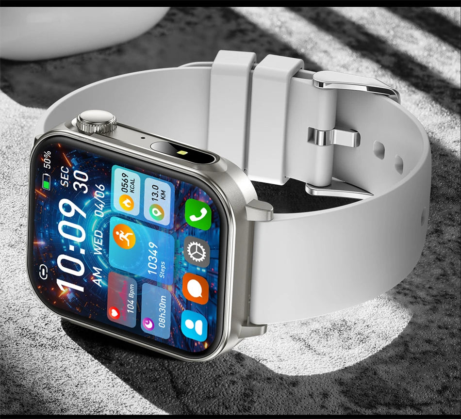 Smartwatch LIGE con llamadas Bluetooth, monitor de salud y carga rápida tipo C
