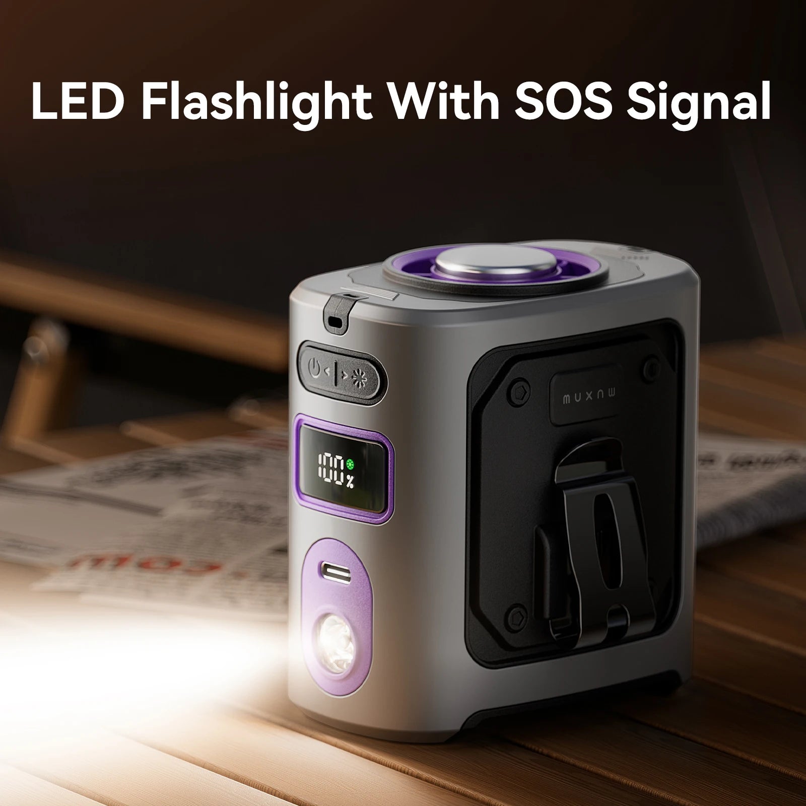 Ventilador de cintura recargable con clip y placa de enfriamiento, 8000mAh, manos libres