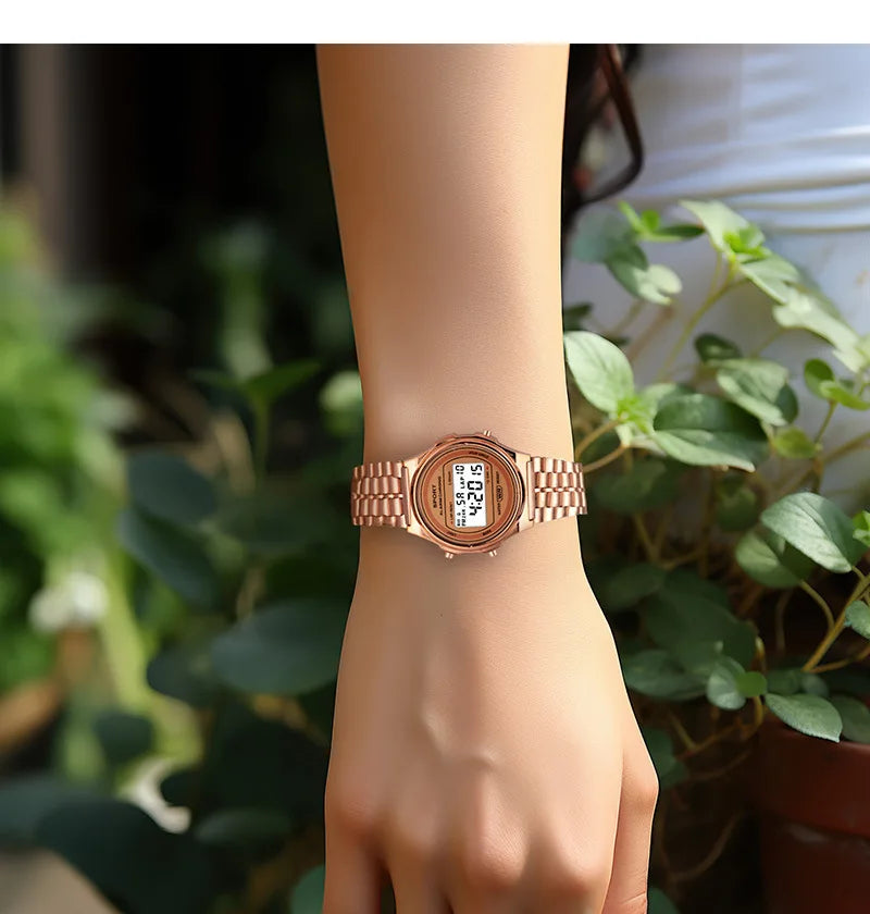 Reloj de Mujer Retro Pantalla LED Digital Deportivo