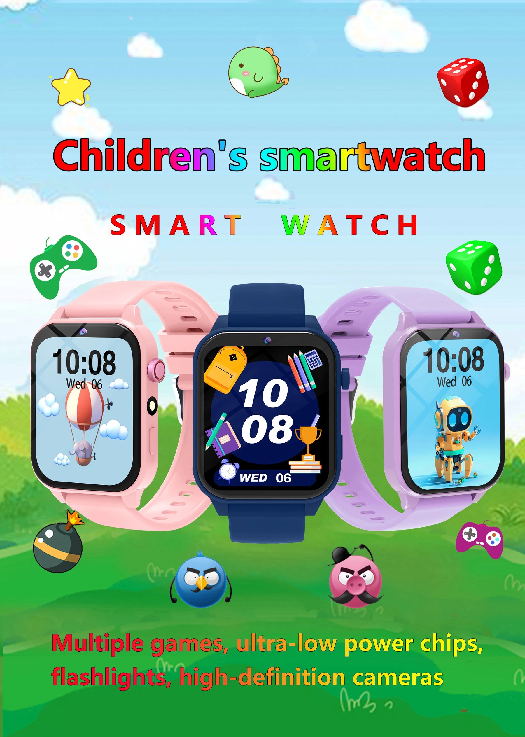 Reloj Inteligente Niños Pantalla Táctil Juegos