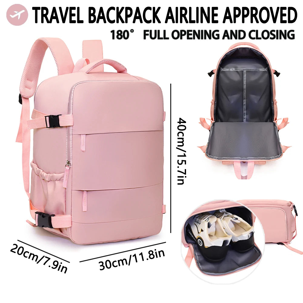 Mochila de Viaje Ligera Aprobada por Aerolíneas, para Portátil
