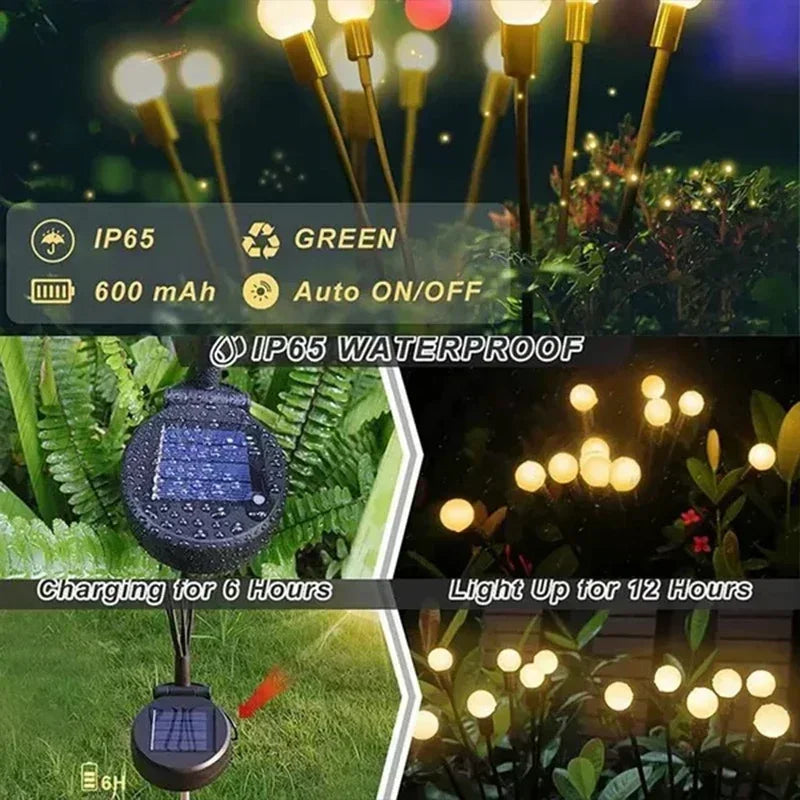 Luces LED Solares de Luciérnaga para Jardín