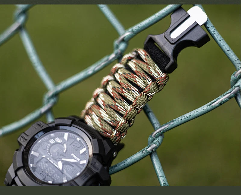 Reloj Digital Deportivo con Brújula y LED para Hombre, Resistente al Agua