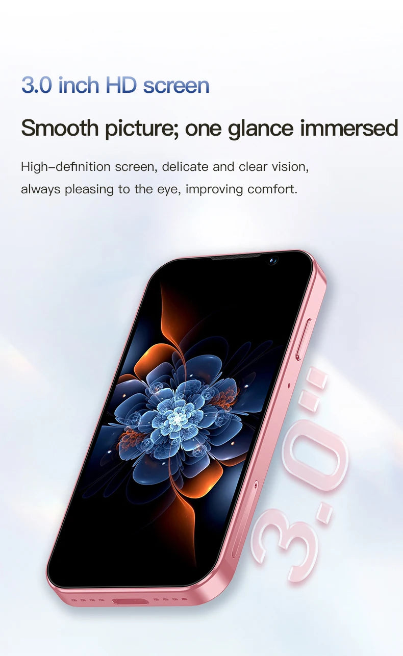 SOYES i17 Mini Smartphone pantalla de 3,0 "2GB RAM 16GB ROM Dual SIM en espera Cámara Dual Android 9,0 múltiples aplicaciones compatible con teléfono pequeño