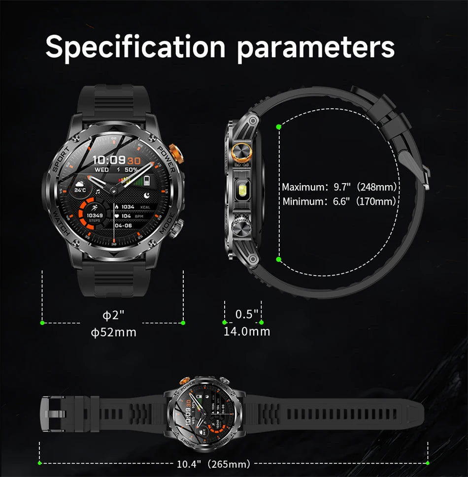 Reloj Inteligente LIGE con Linterna y Batería 1000mAh