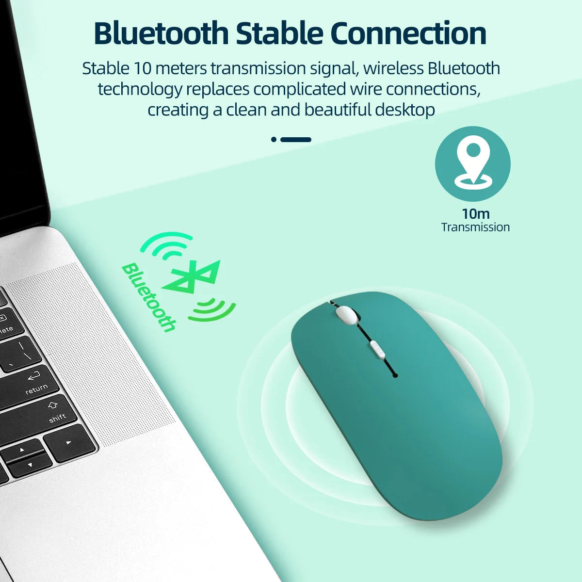 Ratón inalámbrico Bluetooth para iPad, Samsung, Huawei, Lenovo, MiPad, Android, Windows, tableta, batería, ratón para ordenador portátil