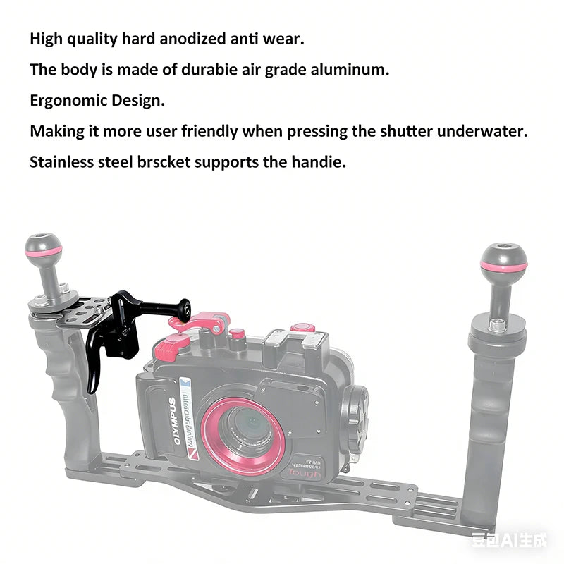 Kit de Soporte para Cámara Subacuática Nitescuba con Obturador y Luz de Video S18/V20 de 3600 Lúmenes para Fotografía Submarina