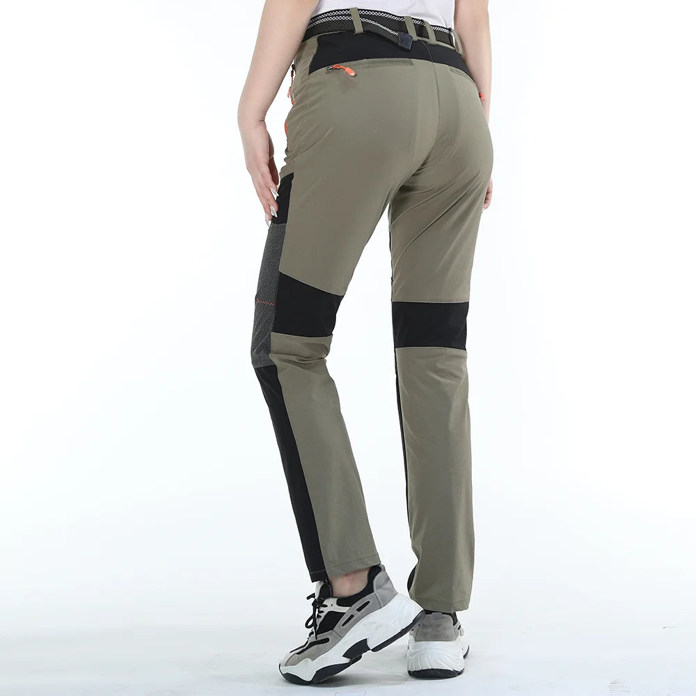 Pantalones de senderismo impermeables para mujer, secado rápido, Camping al aire libre, escalada, Trekking, pantalones de montaña, Ripstop, verano