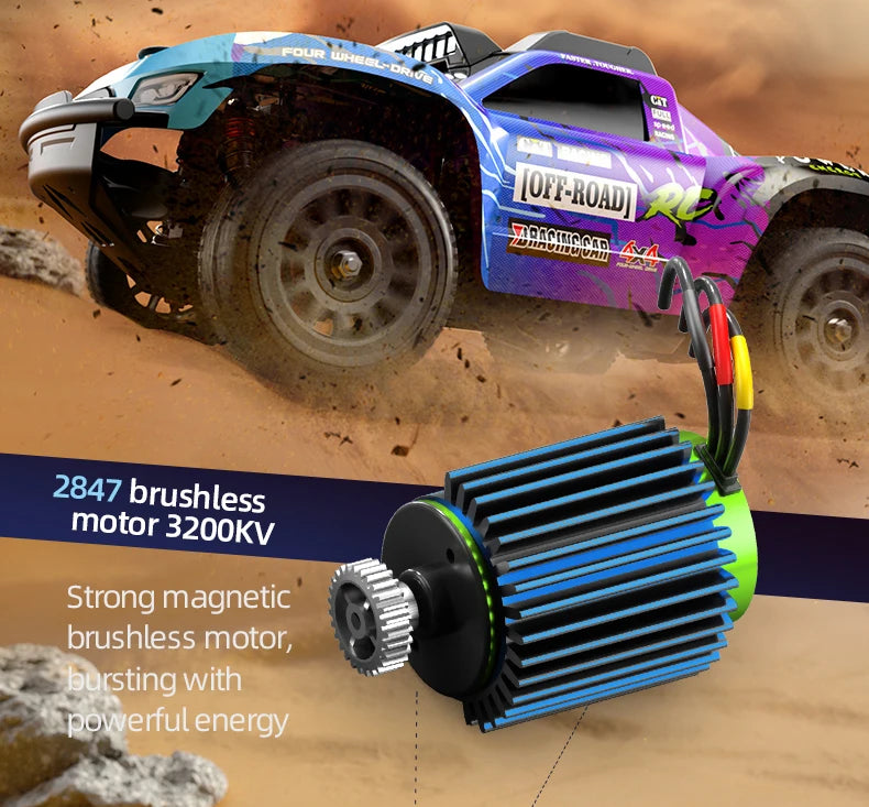Coche RC Desierto Q130 1/14 4WD Alta Velocidad